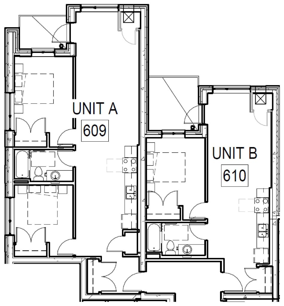 Pond Mills Apartment Floor Plan 1