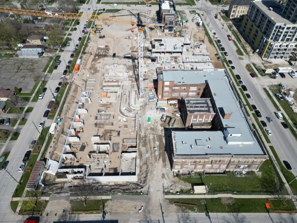 Vision Soho construction - Entire block, looking east